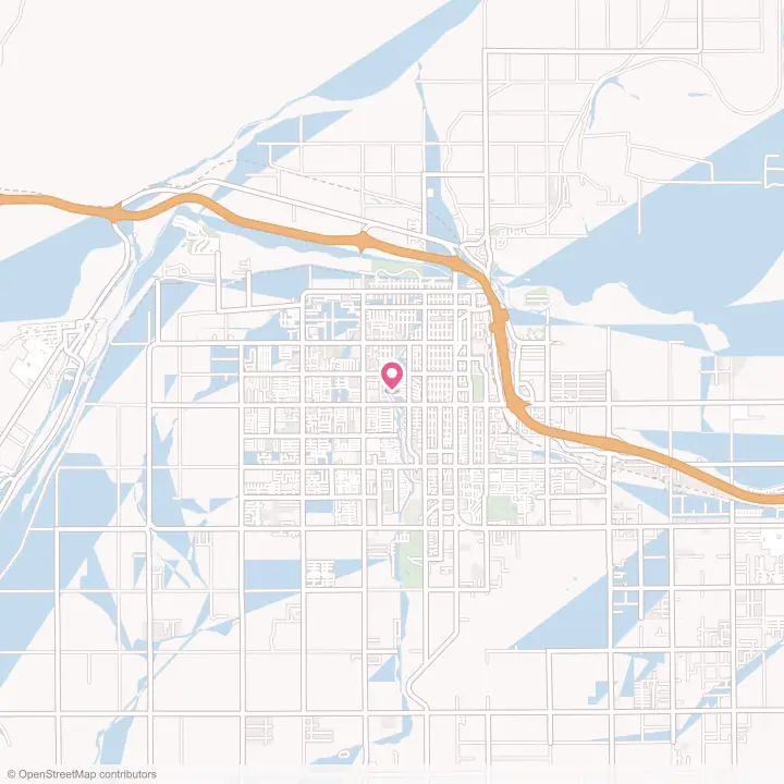 Map of the flower delivery area in Yuma, Arizona