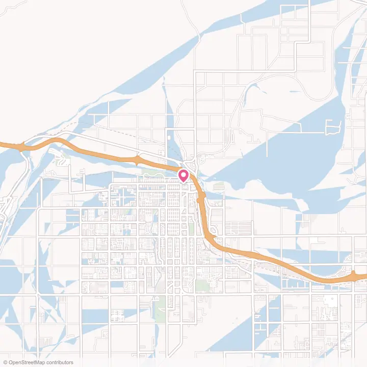 Map of the flower delivery area in Avenue B And C, Arizona