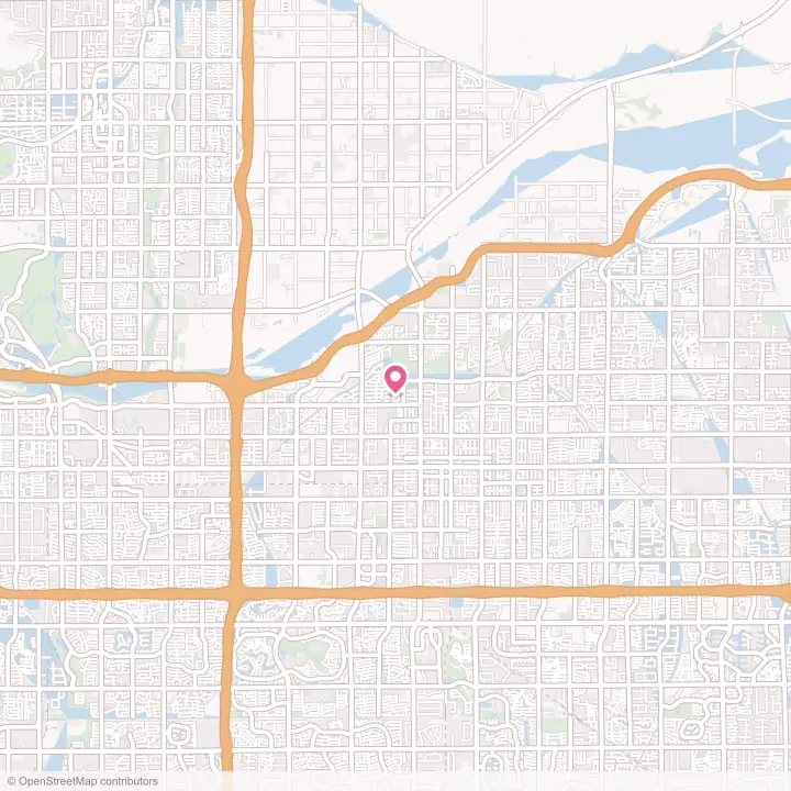 Map of the flower delivery area in Mesa, Arizona