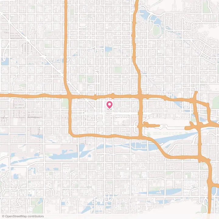 Map of the flower delivery area in Phoenix, Arizona